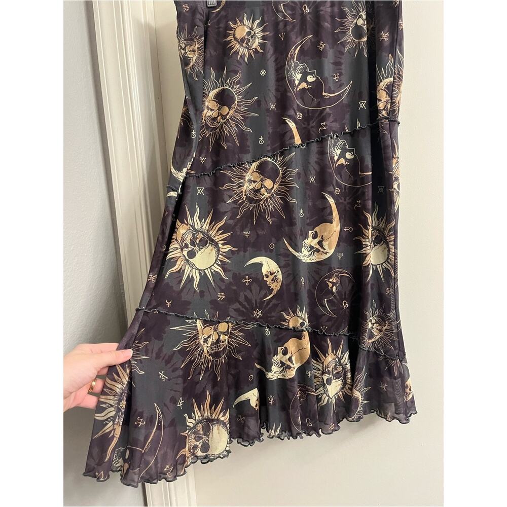 Cosmic Aura Hot Topic Celestial Skull Midi Skirt XL - Picture 4 of 8